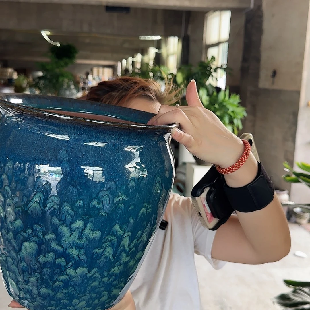 紫砂花盆王嫂花盆0916-118高25口23