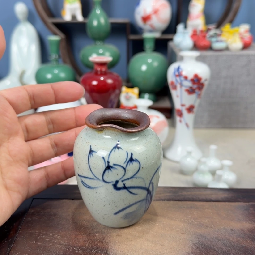 陶瓷手工小花器摆件