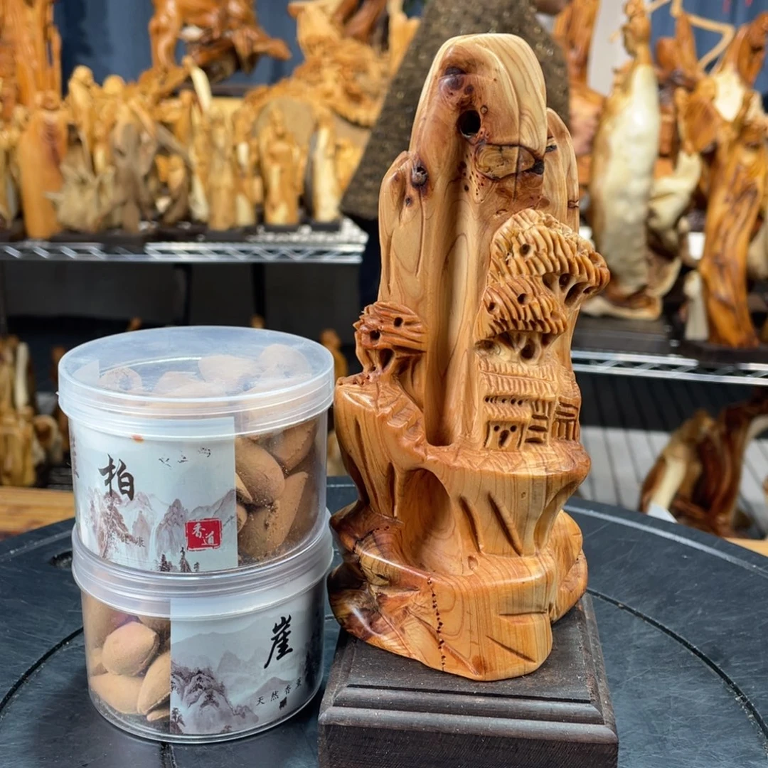 柏木（崖柏）山水倒流香送两盒香