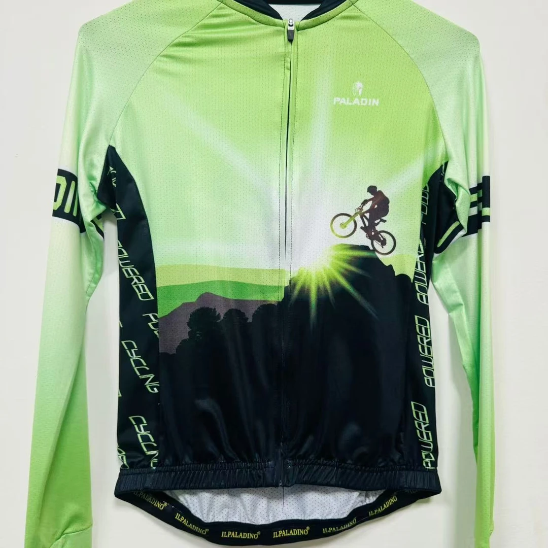 SQ 902【绿山峰冰丝长袖女士】ILPALADINO专业版骑行服