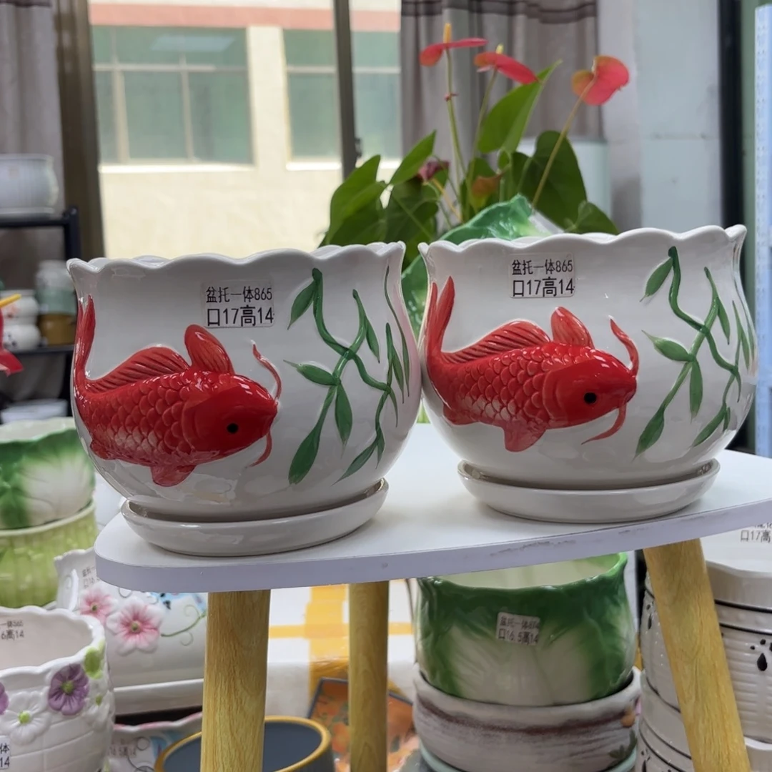 @夏西陶瓷花盆@@5865