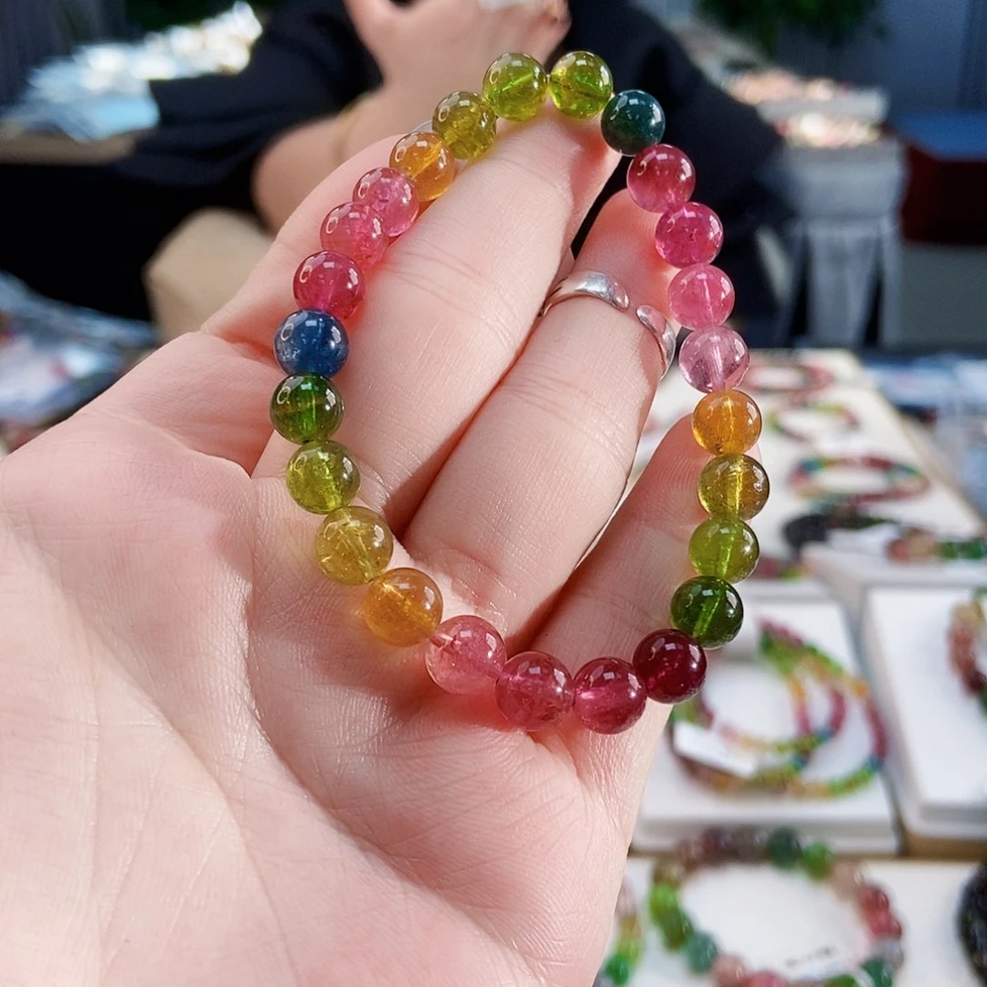 碧玺手链未镶嵌G2400单圈颜色微差发1