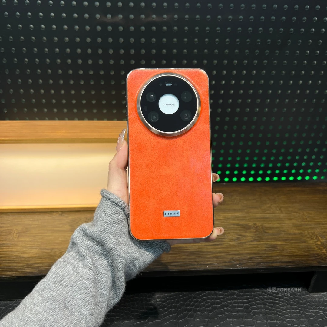 适用于华为mate80promax手机壳真皮油蜡纹mate80rs非凡大师防摔款