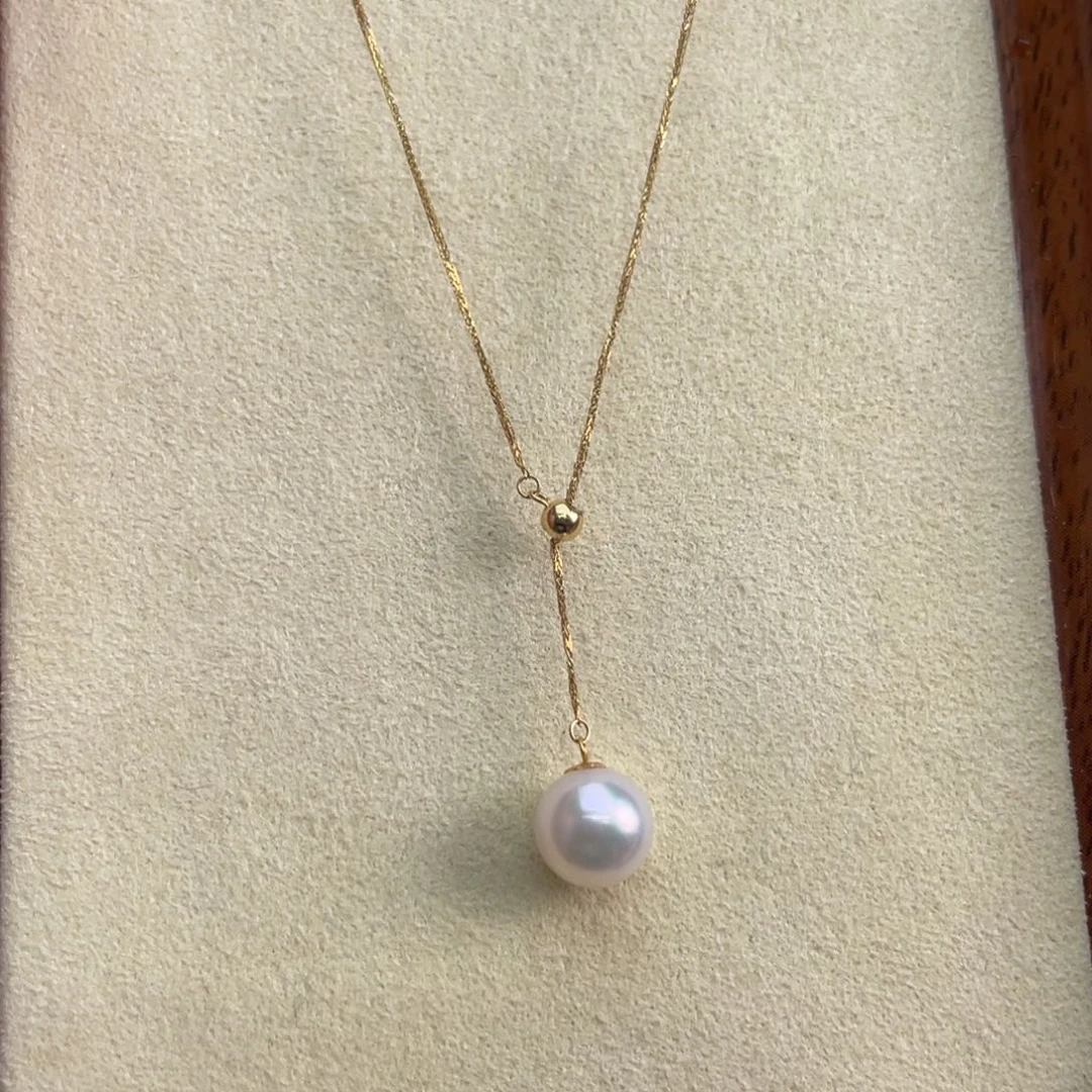 海水珍珠18K金镶嵌项链