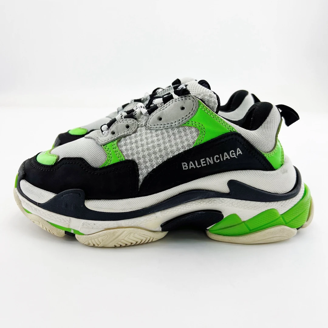 90新 Balenciaga/巴黎世家 37码/拼色TripleS厚底老爹鞋/16230879