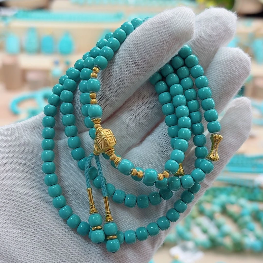 绿松石18K金镶嵌珠宝奇石5