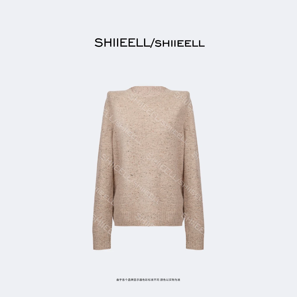 SHIIEELL【无缝彩点】秋季时尚气质多色百搭设计圆领针织毛衫Z9902