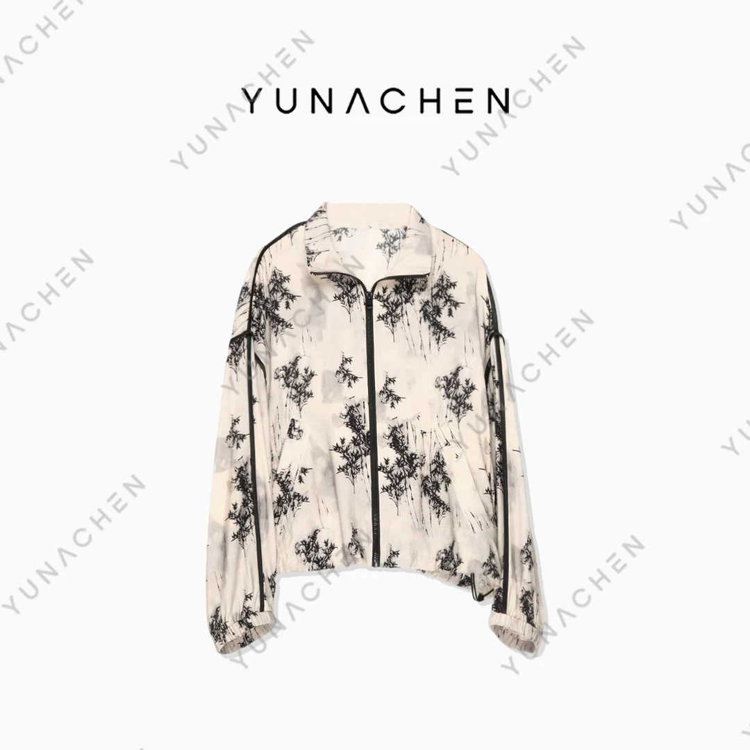 【月篱】D7 春夏气质长袖轻奢休闲防晒水墨外套478-X1002-A