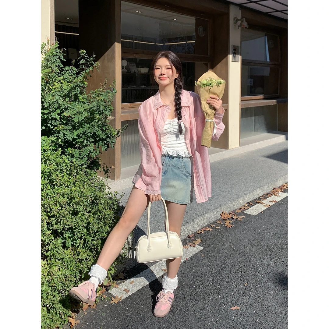 张大人春装2025新款大码女装胖mm显瘦休闲百搭牛仔半裙