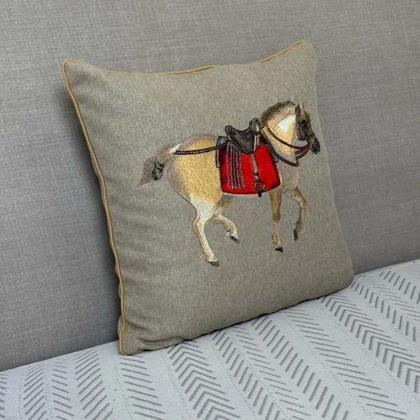 中式抱枕黄花梨枕芯棉麻枕套