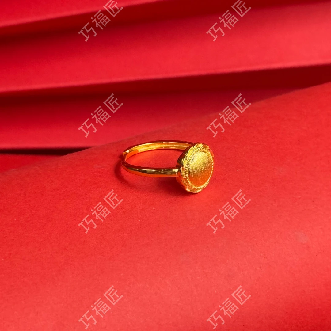 足银戒指 流金岁月戒指 气质百搭款时尚复古简约精美