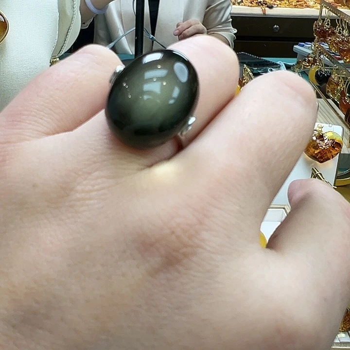 琥珀银S925镶嵌珠宝奇石