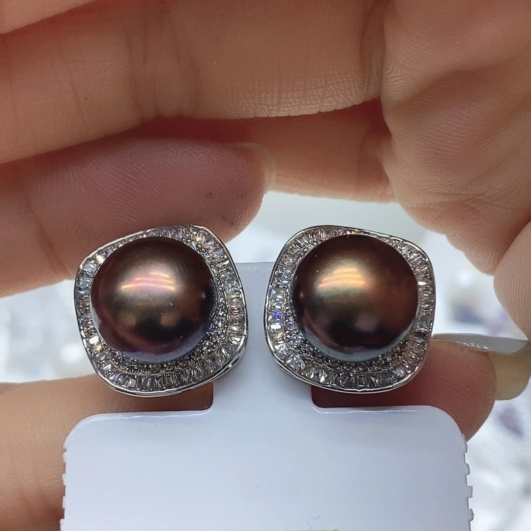 怪***胎未镶嵌淡水珍珠耳钉