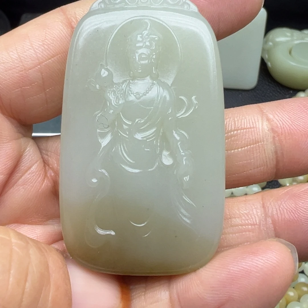 和田玉（糖玉）未镶嵌吊坠(不含链)