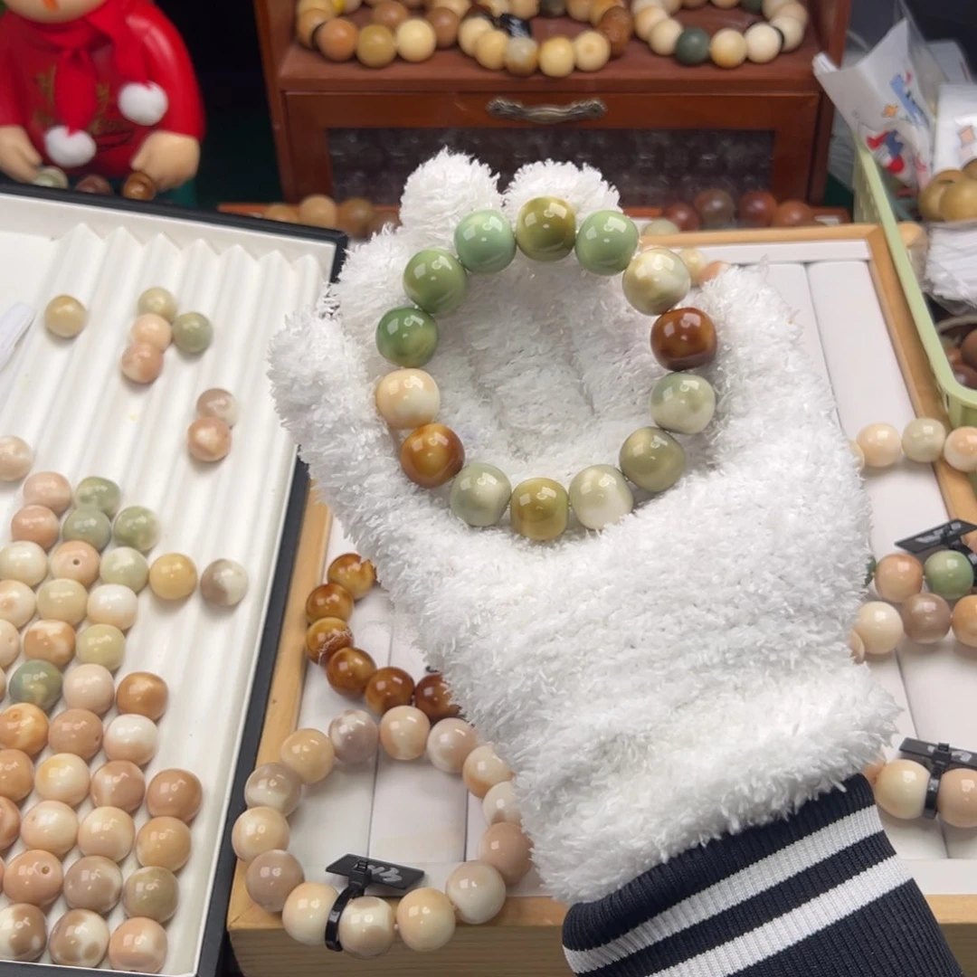 菩提根/象牙果手串洛*河卡16大瑕疵不退不换星河