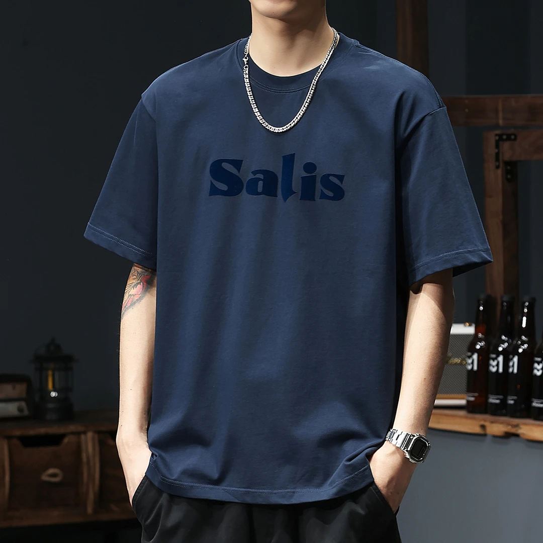 U&PURA美式潮牌高街字母印花短袖T恤男夏季新款宽松百搭半袖上衣