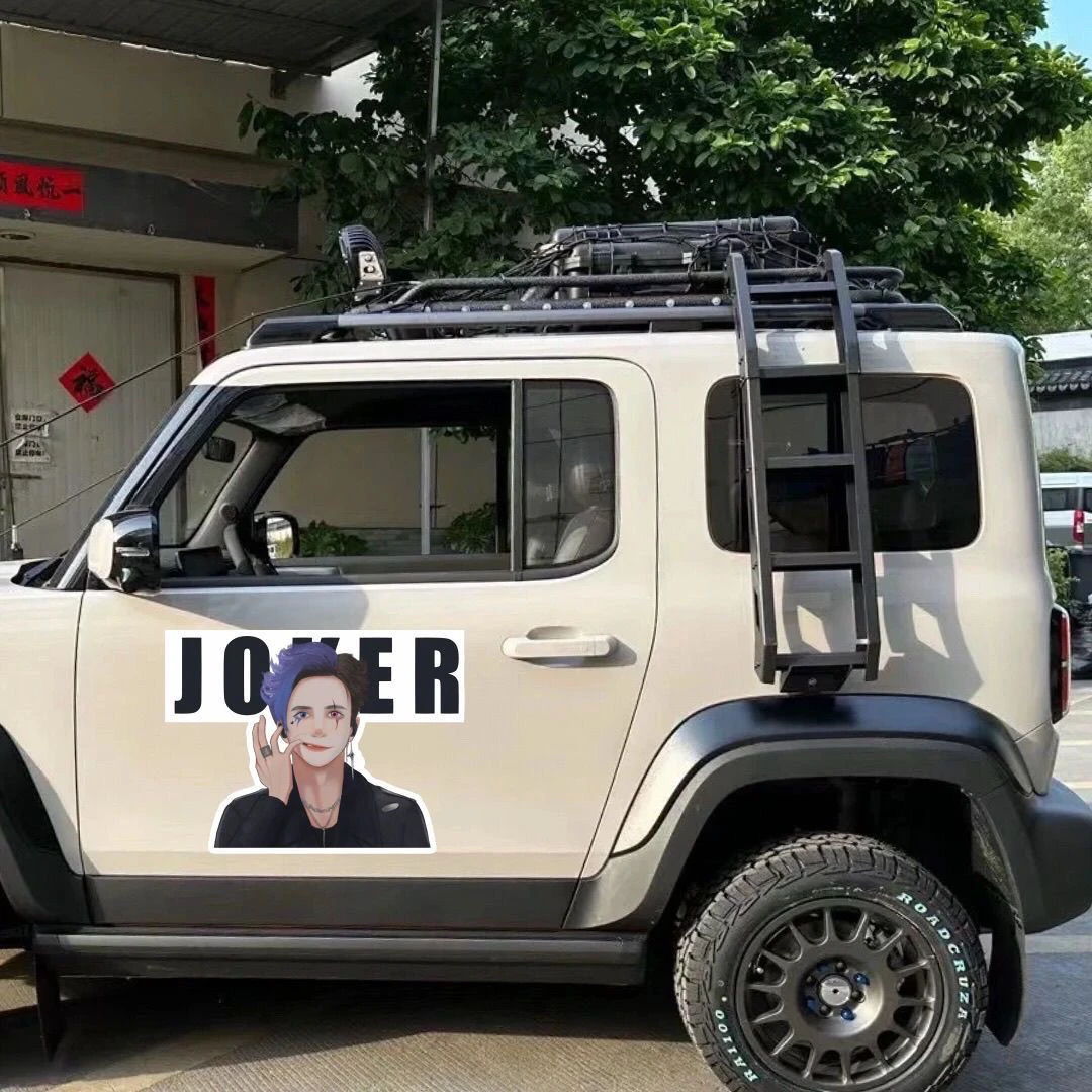 薛之谦演唱会手绘汽车贴纸外来世界和平小丑定制行李箱应援车顶