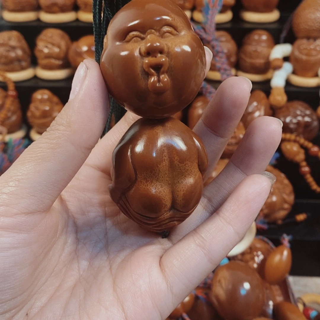 狮***宝橄榄核手串/手链亲亲一腚发财000555