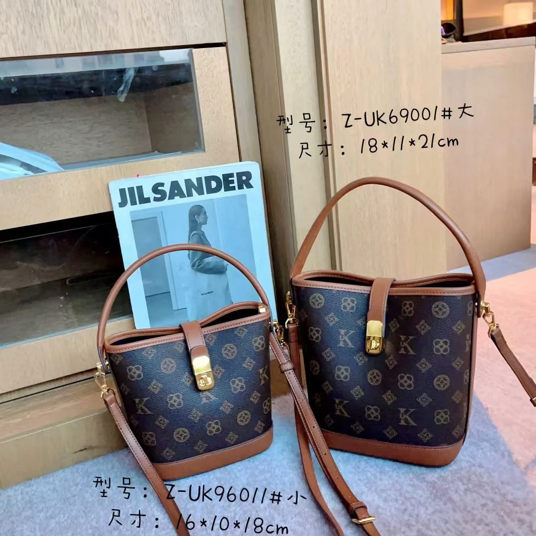 经典百搭水桶女包轻奢时尚单肩斜挎包小众潮流洋气款显瘦气质牛仔