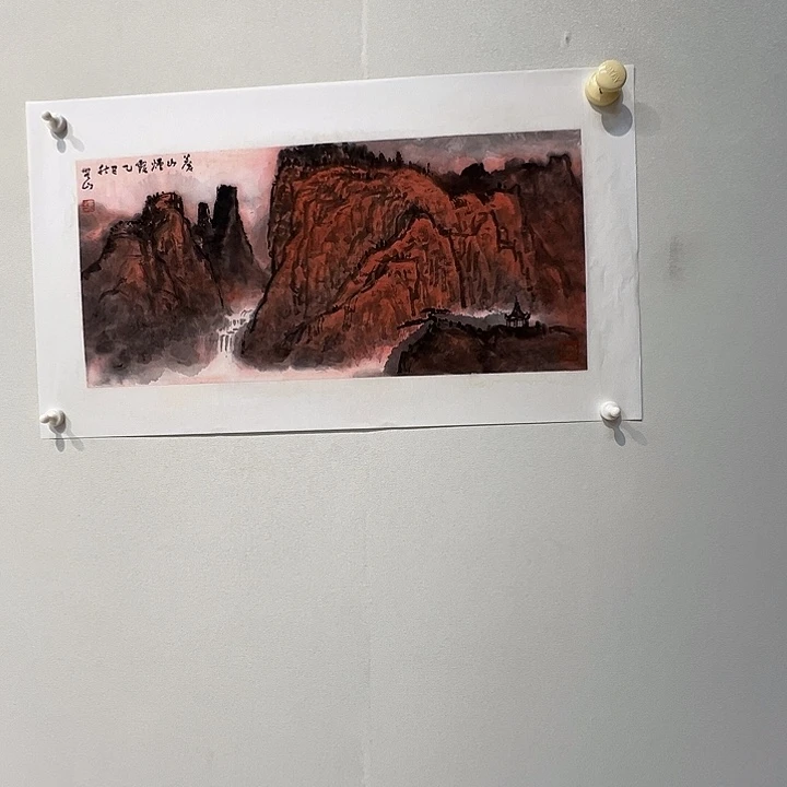 国画吴章杰水墨山水作品