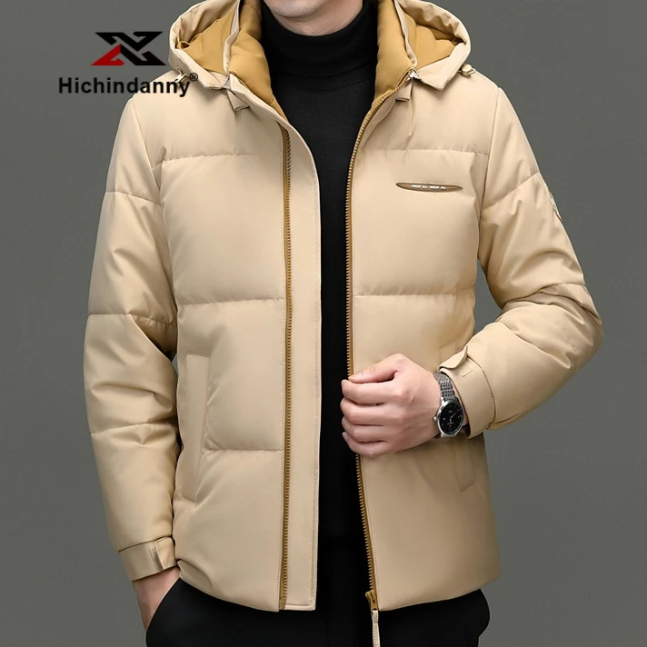 HICHIN户外轻薄羽绒服男士冬季新款加厚防寒服休闲保暖夹克外套