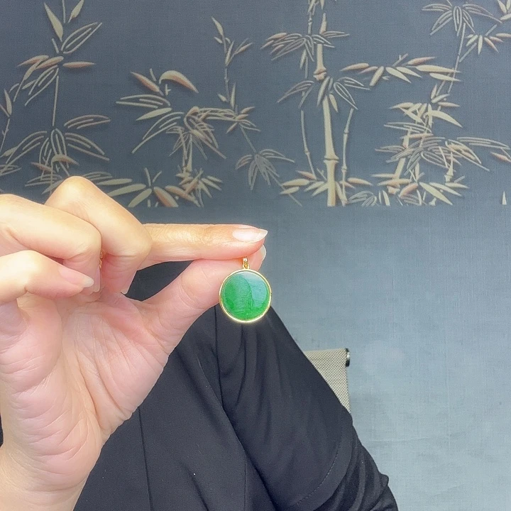 翡翠银S925镶嵌吊坠(不含链)特价