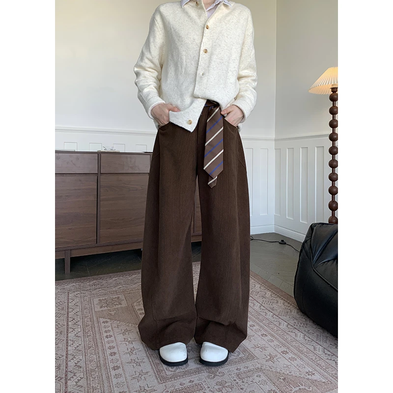 APH美拉德秋冬休闲裤长裤美式宽松阔腿裤