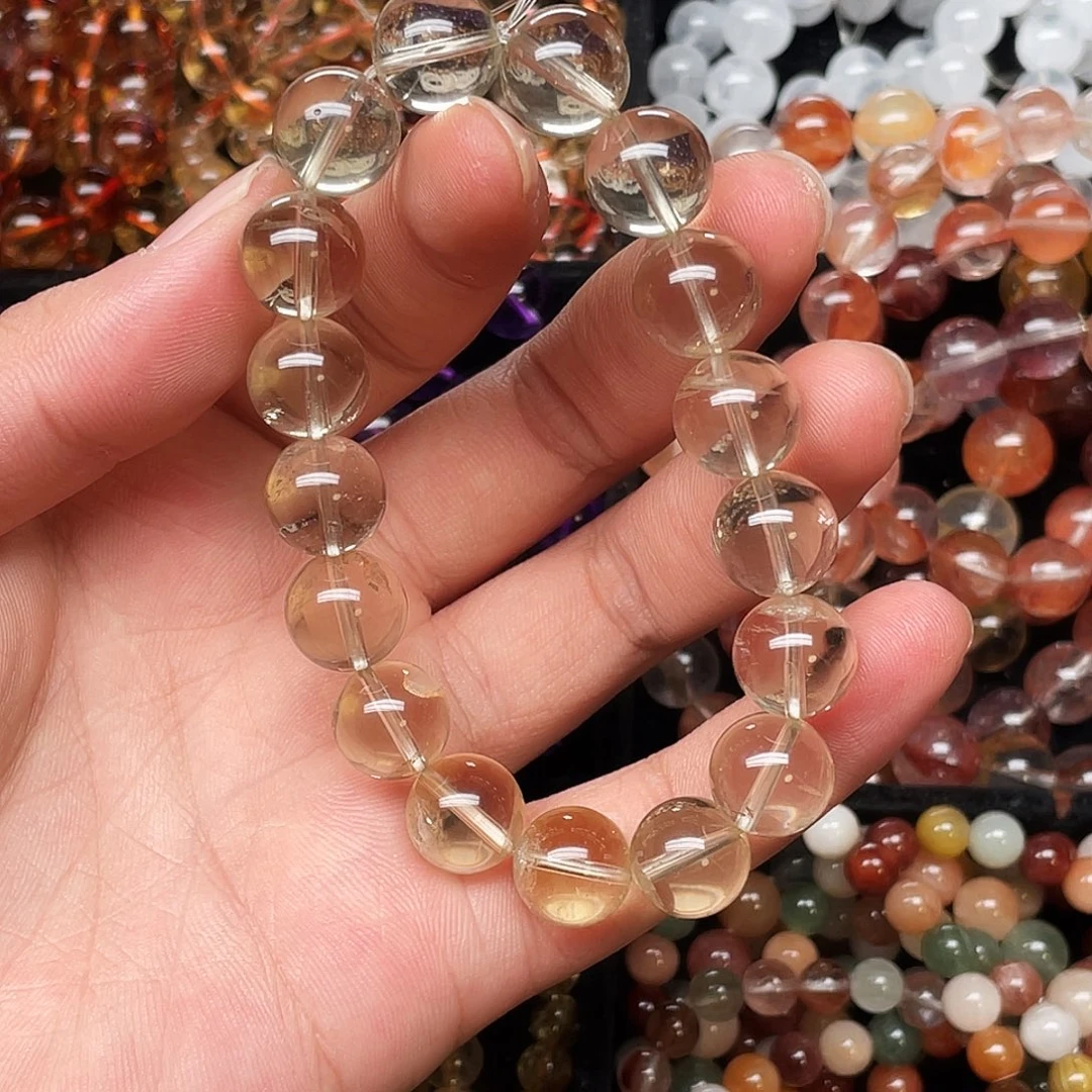 未镶嵌手链水晶利姆利亚黄水晶12+