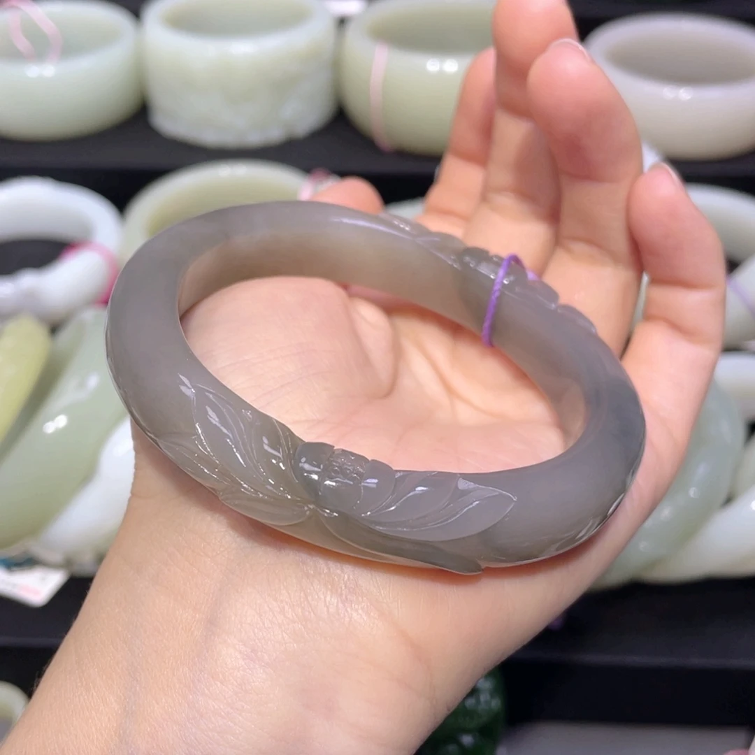 和田玉手镯未镶嵌16