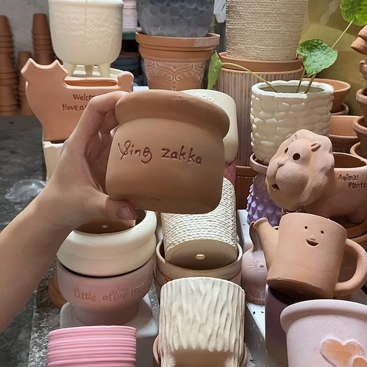 9×8红陶小盆2个（微瑕）