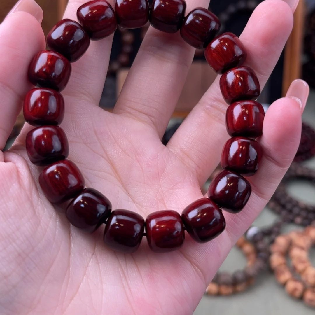 檀香紫檀（小叶紫檀）手串/手链1112鸡血红386