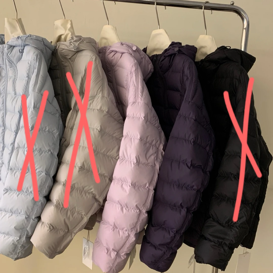 新中式国风排骨双拉链白鸭绒连帽冬季保暖简约百搭女款网红