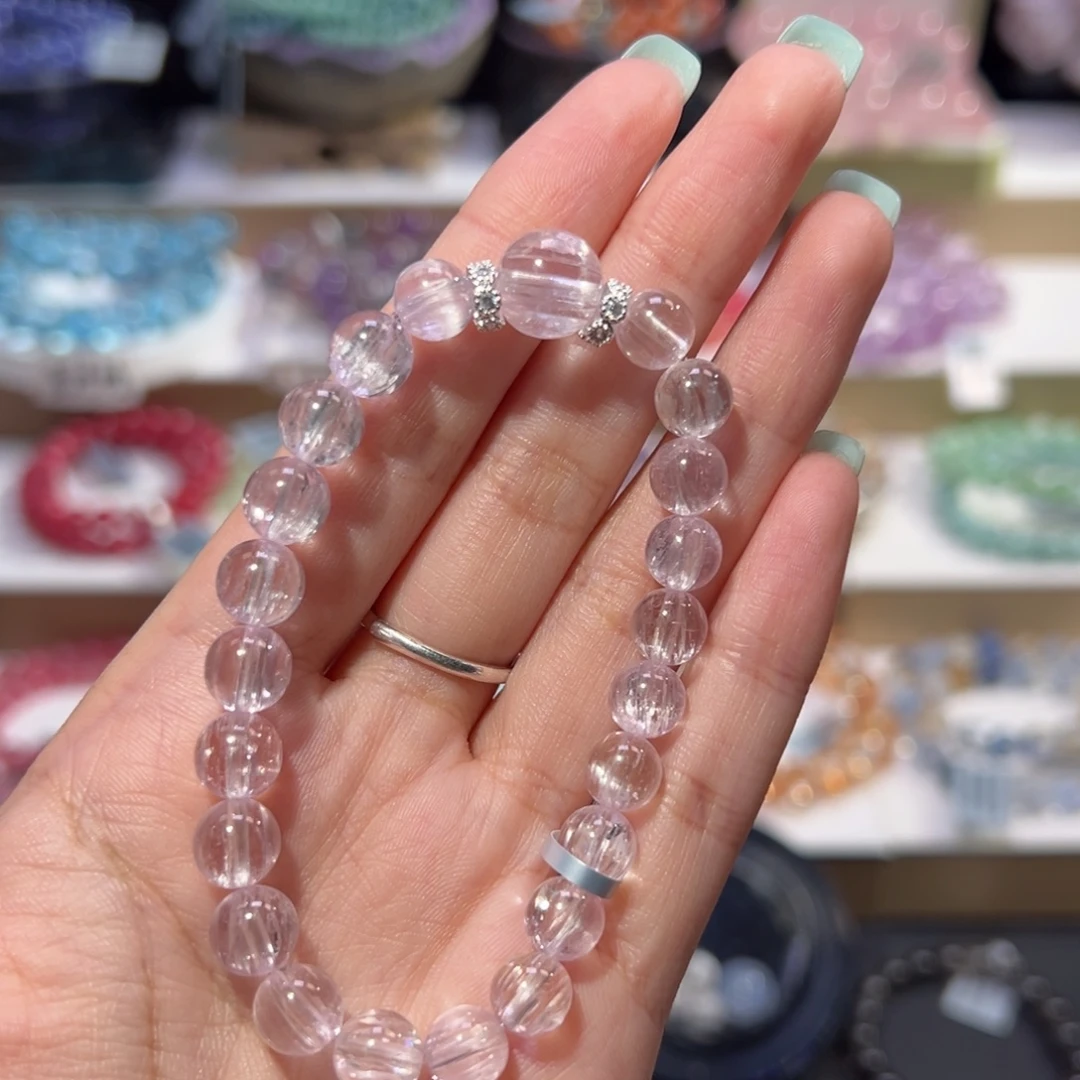 未镶嵌手串水晶宠粉猫眼紫锂辉7.8mm