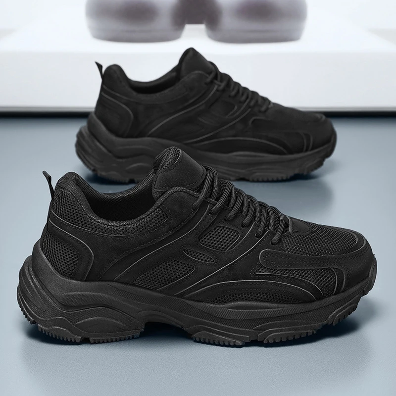 【正品】夏季男鞋新款透气网面鞋子男潮流厚底运动鞋休闲老爹潮流鞋