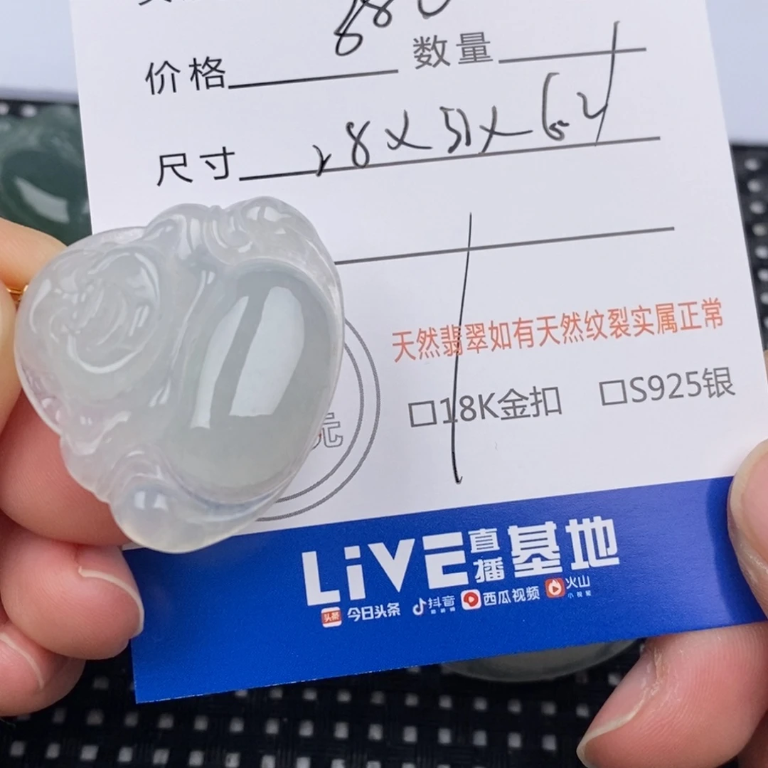 赵***娅翡翠18K金镶嵌颈饰