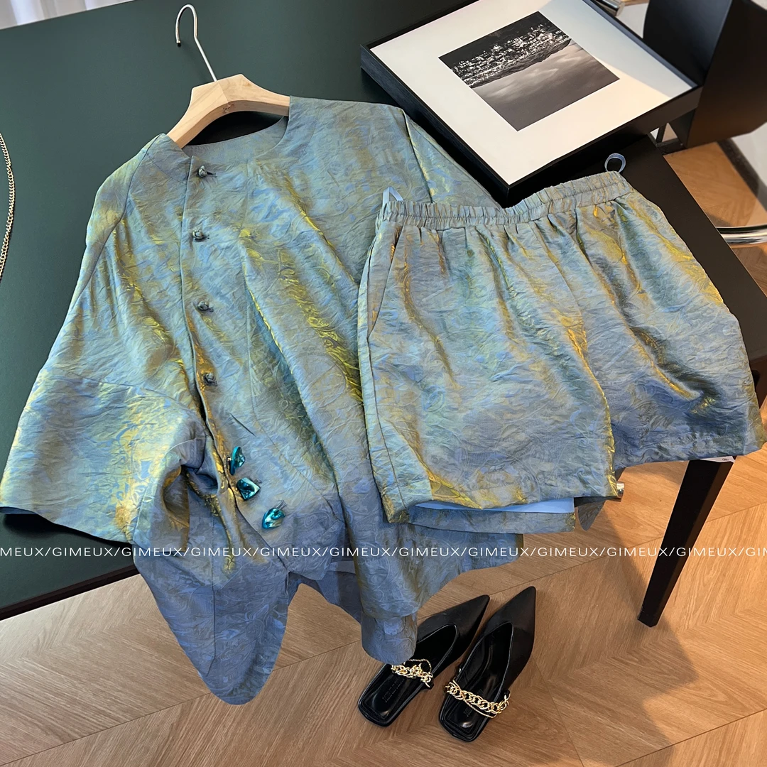 新中式国风套装女2025新款夏季高级感气质名媛高端汉服两件套