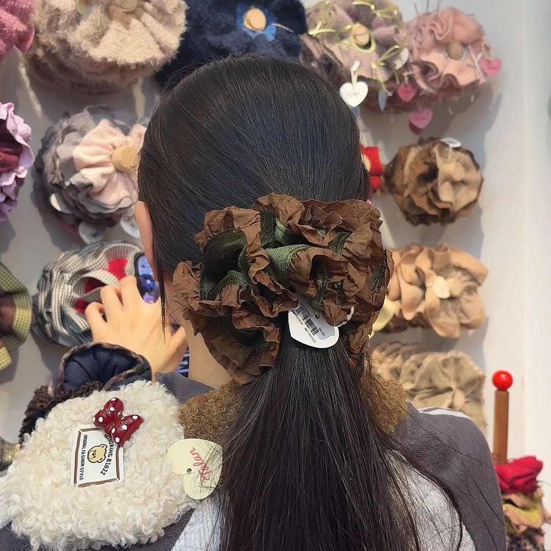 布艺非金属绿色丝绒绣球款26号