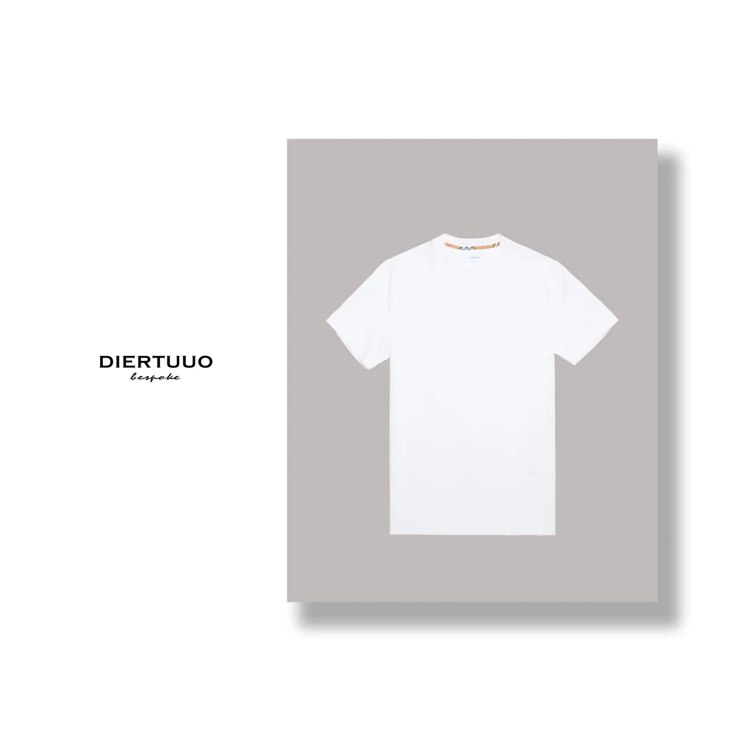 DIERTUUO迪途-2025春夏高奢立体剪裁黑白百搭T恤短袖225
