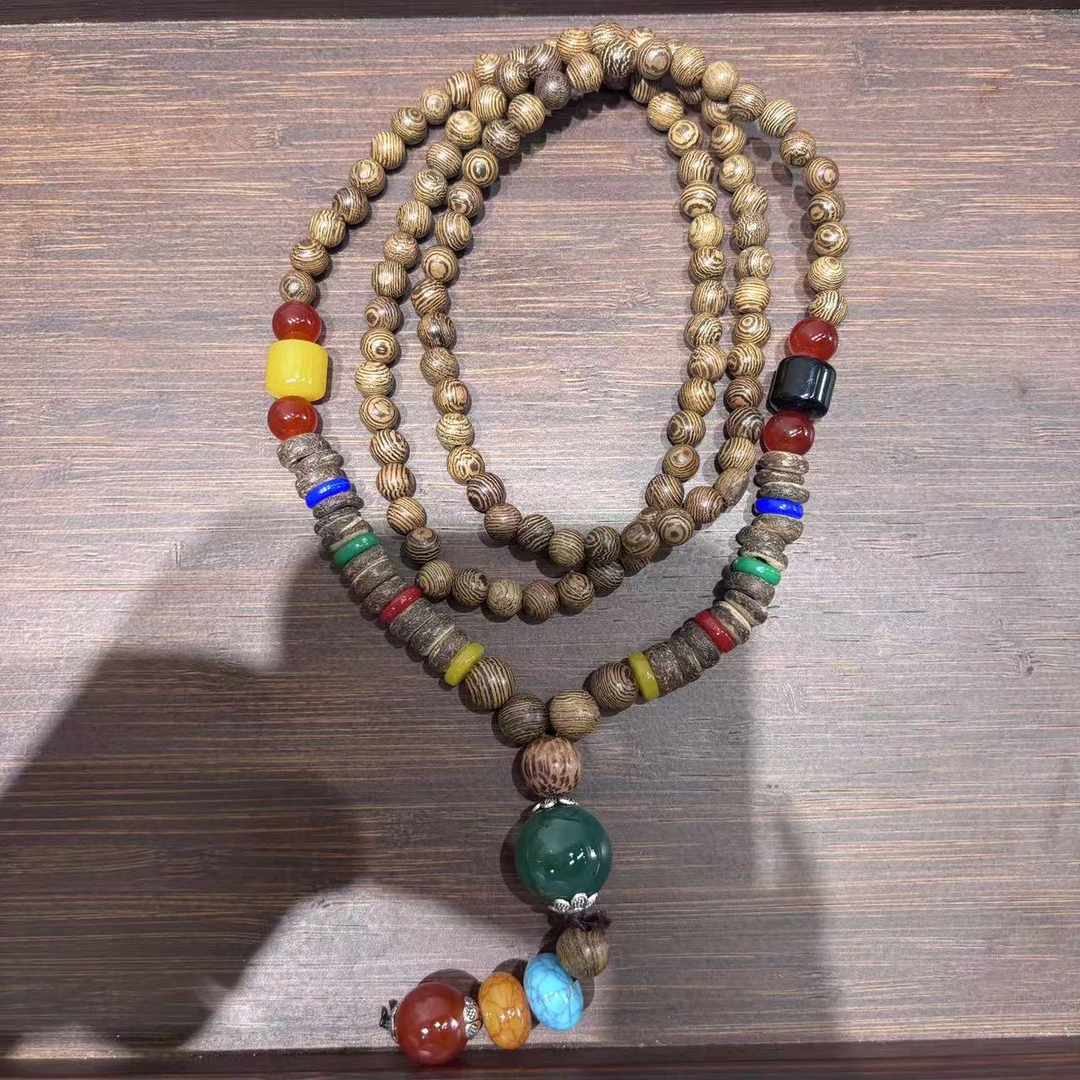 鸡翅木精品多圈diy手串S-0451