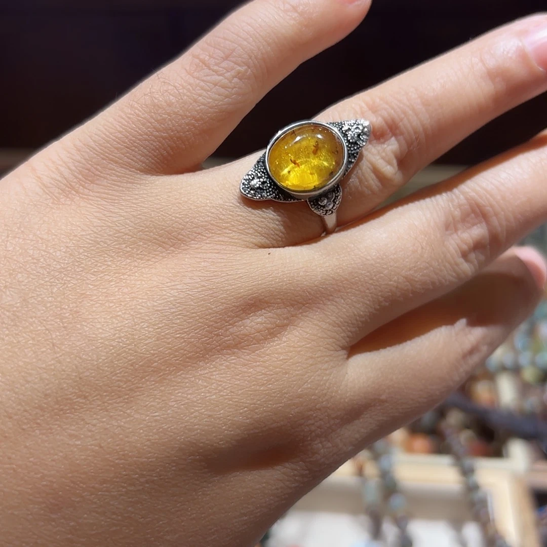 青金石未镶嵌戒指原创