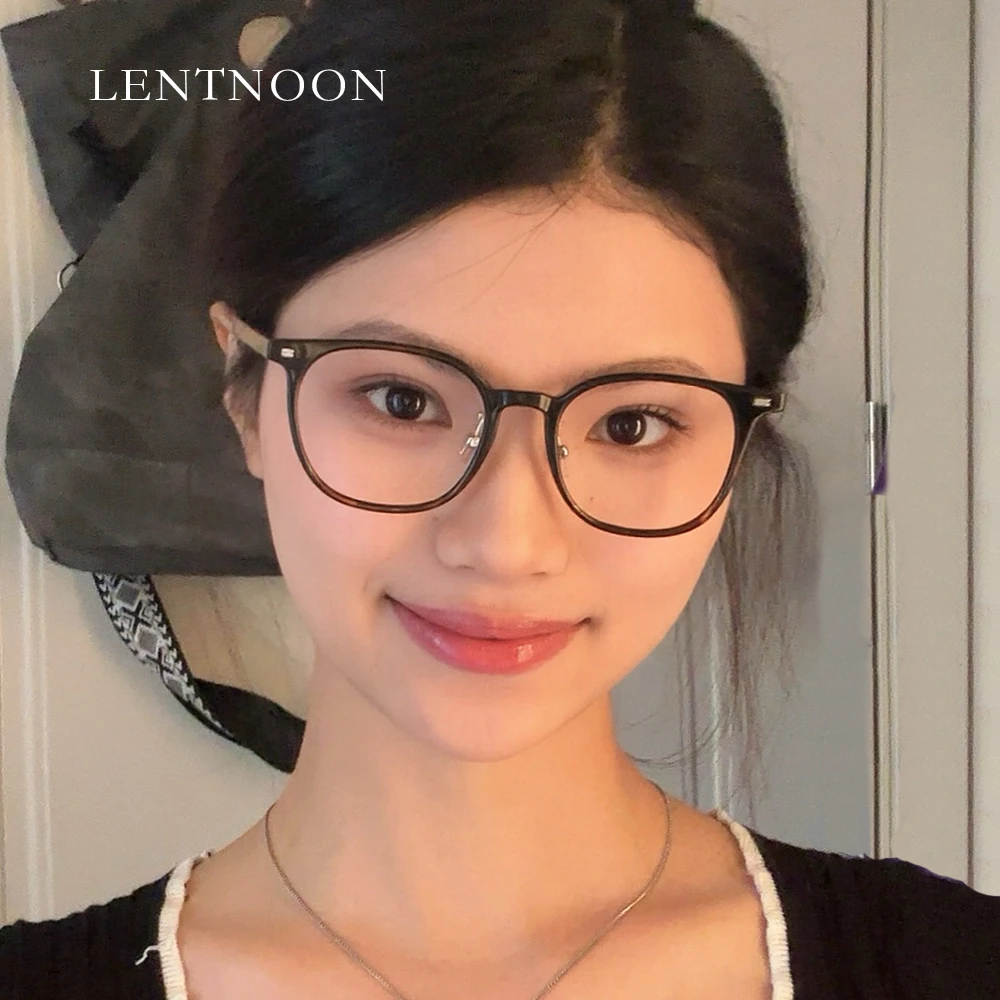 【免费配镜】素颜高质感黑框板材眼镜框时尚复古日系近视防蓝光全框