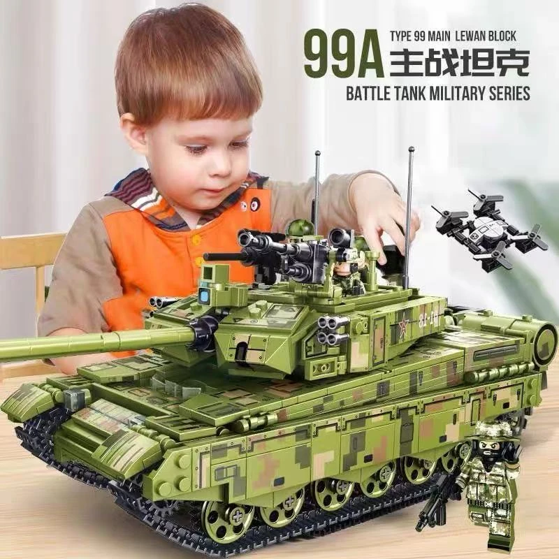 99A主战坦克积木益智拼装炫酷玩具6-14岁男孩生日礼物2025新款