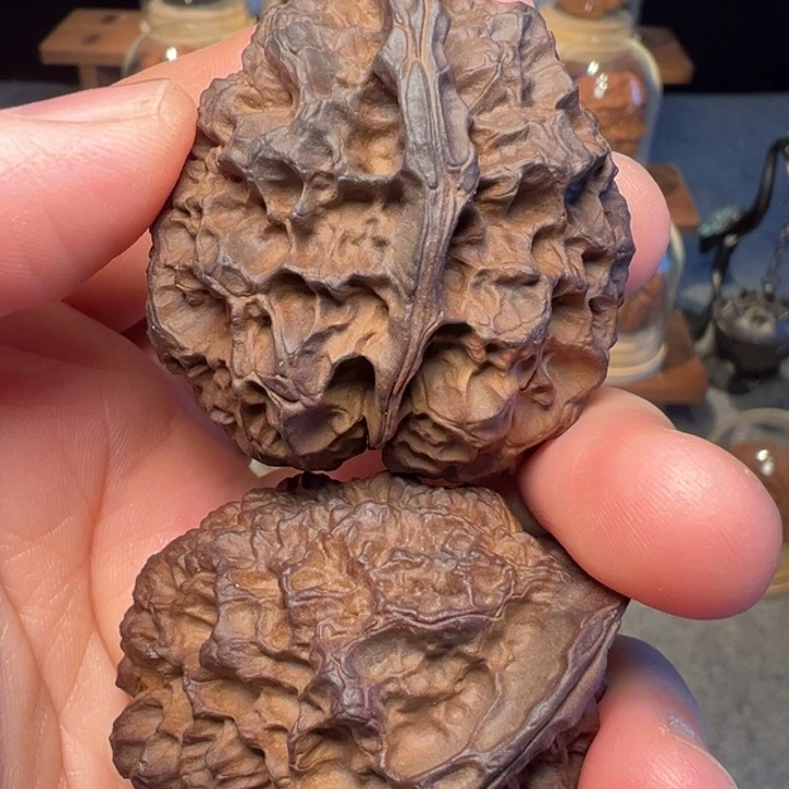 文玩核桃把件哲三星堆42mm