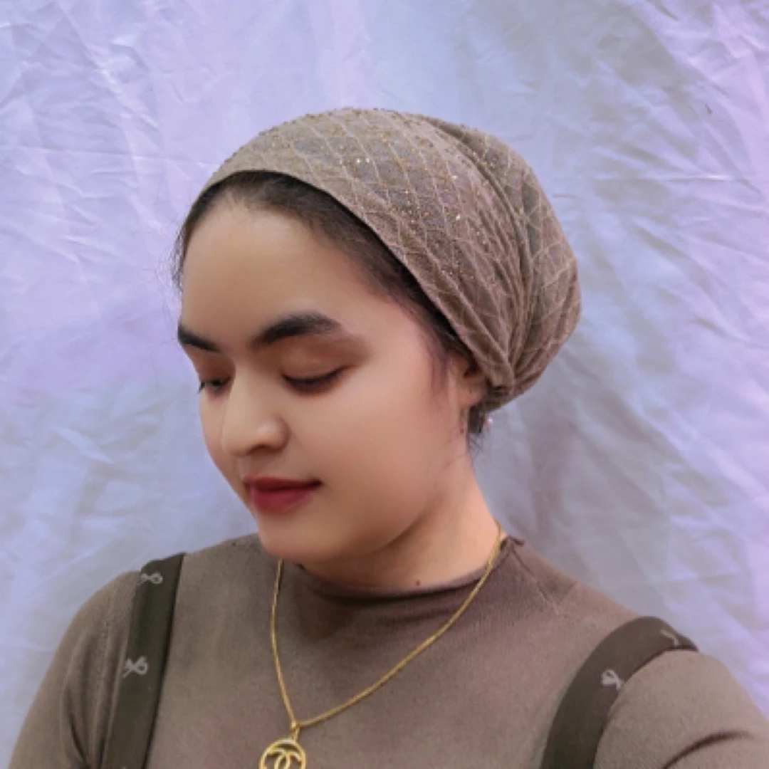 新款双层带钻化疗帽子百搭网红保暖秋冬乌市发货