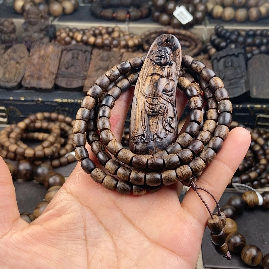 沉香手串军*?越南芽庄白留疤