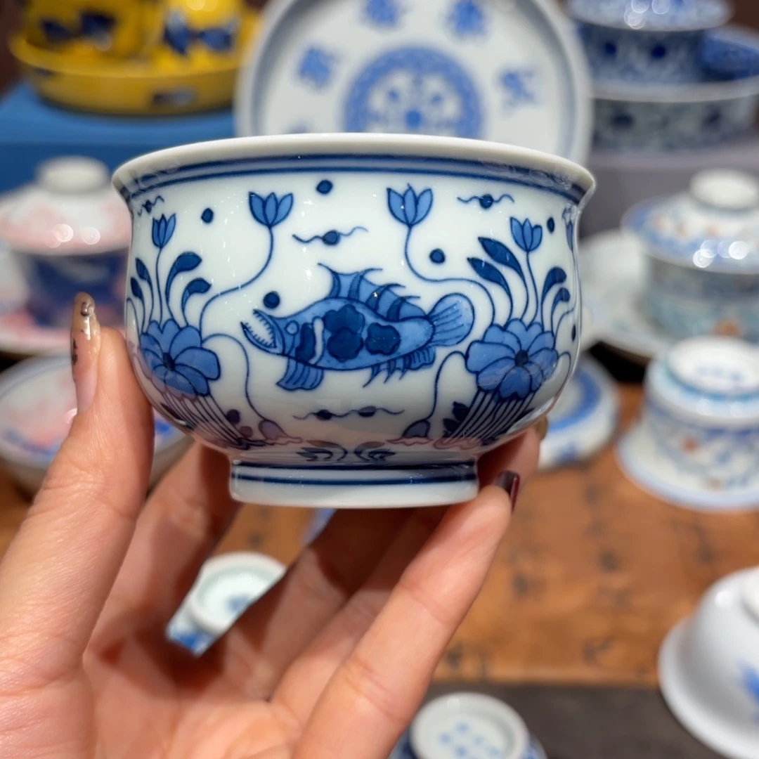 瓷片手工手绘陶瓷茶具