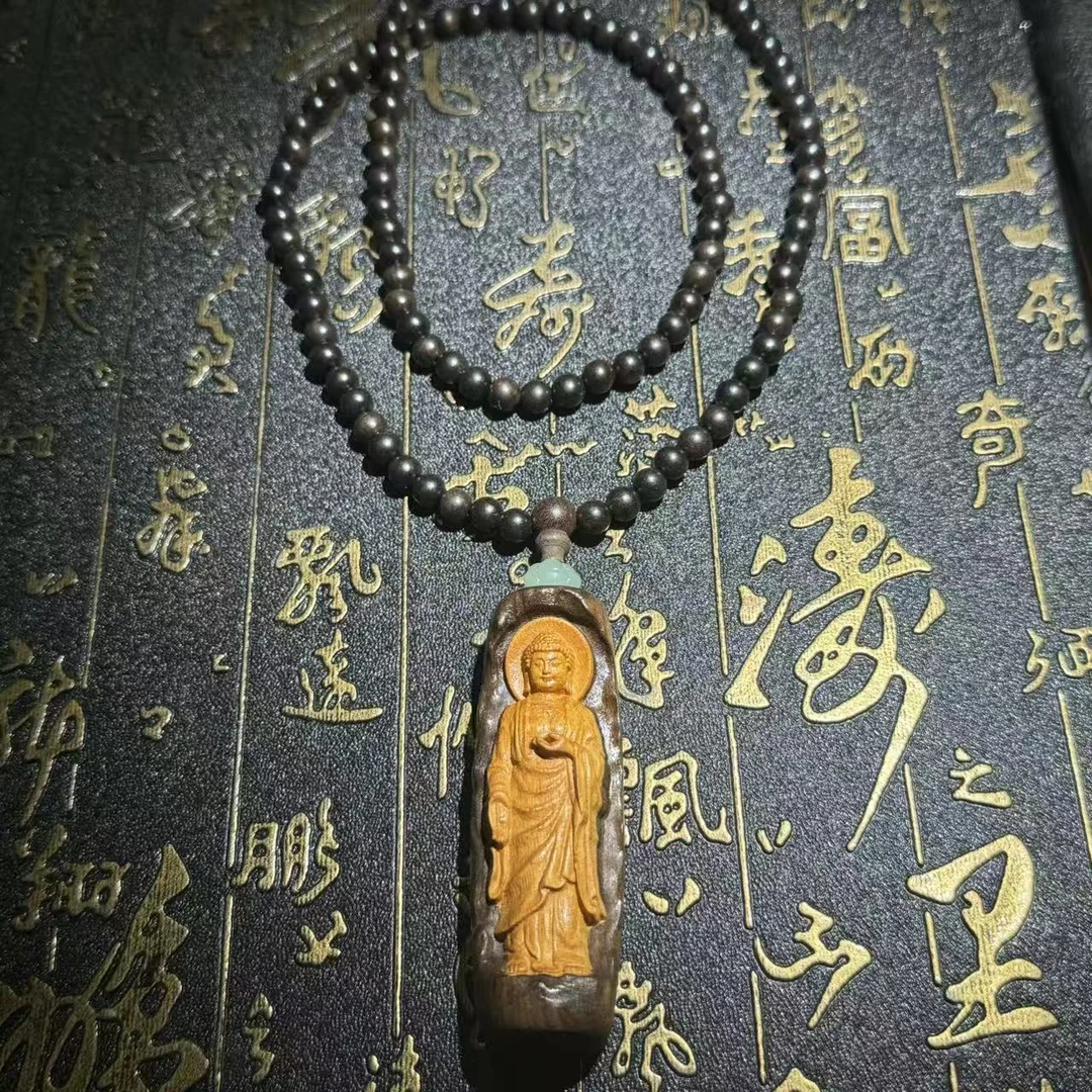 小叶紫檀项链吊坠 K501 (无礼盒)