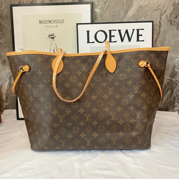 修复品LouisVuitton /路易威登老花大号购物袋单肩包