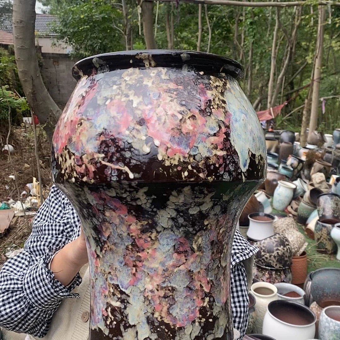 紫砂花盆正品口径20高32