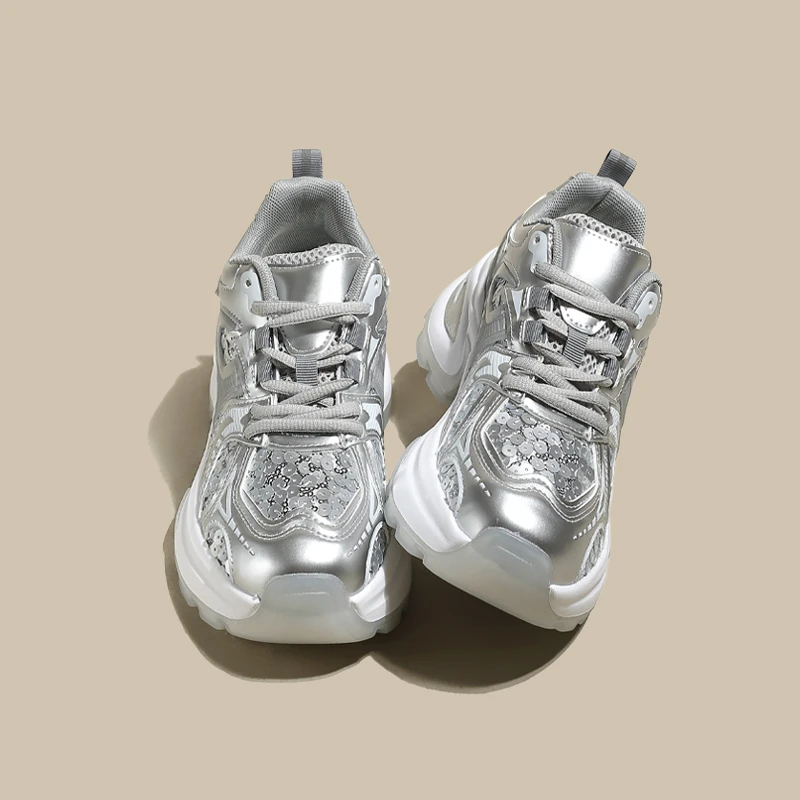 FOXER 厚底老爹鞋女款新款潮流增高休闲鞋轻便百搭运动女鞋